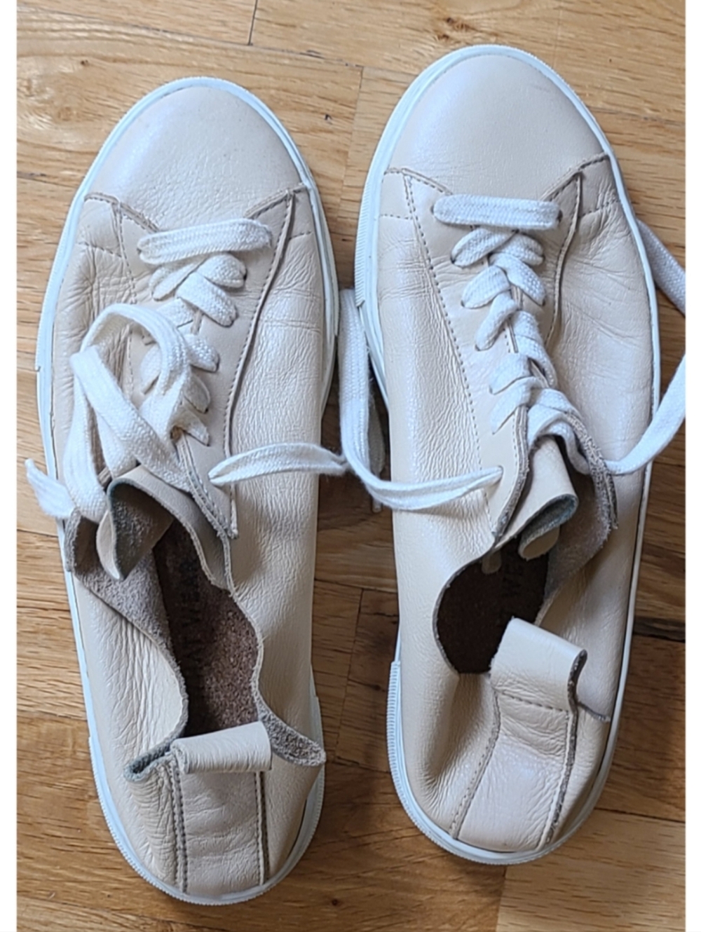 Whowhatwear Daria Platform Leather Sneaker Effortless Chic Sz 7 Quiet Luxury - Picture 6 of 10